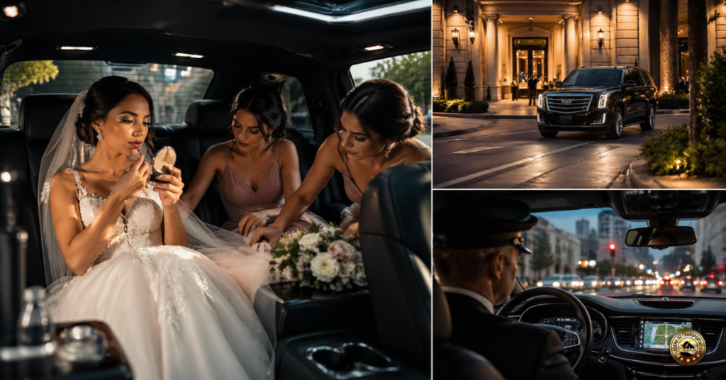 luxury wedding transportation