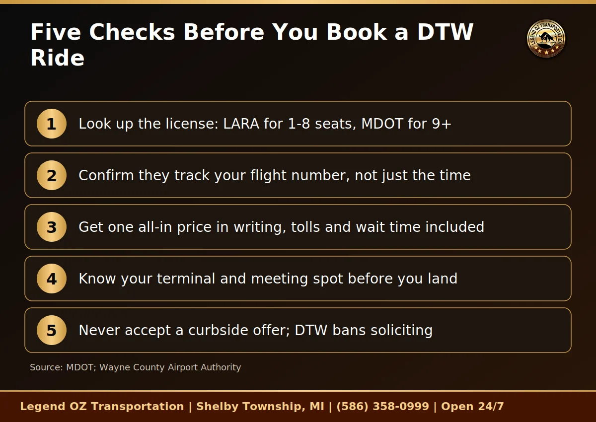 best DTW airport car service
