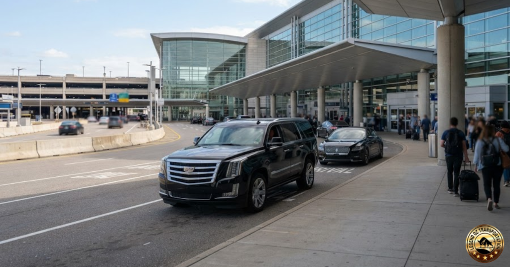 DTW airport pickup terminals McNamara and Evans